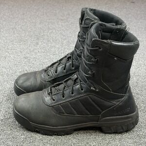 Bates Tactical Sport Mens Size 10.5 Black Leather Side Zip Combat Boots E02261
